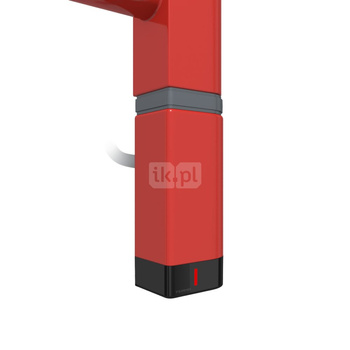 Grzałka TERMA One D30x40 Prawy, 600W \ Tuba, RAL 3028, kabel prosty bez wtyczki z maskownicą srebrzy