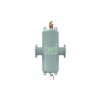 Separator mikropęcherzy powietrza i osadów Extwin TW 323.9 R szare, kołnierz rewizyjny, ze spawanymi króćcami