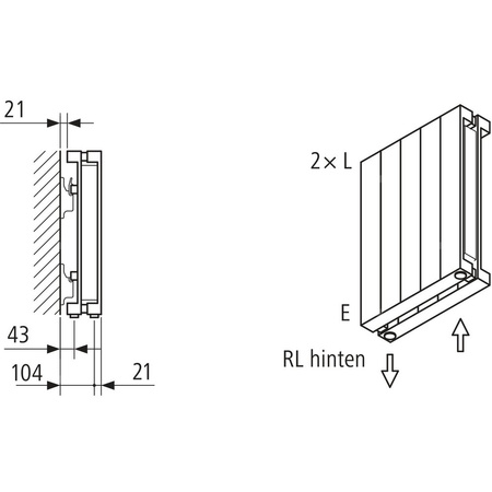 Grzejnik płytowy typ 20 KERMI HVN wym. 1800 x 1050 mm, kolor biały, moc 2870 W