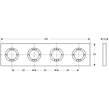 ARCHIMODULE ROZETA 4-OTWOROWA