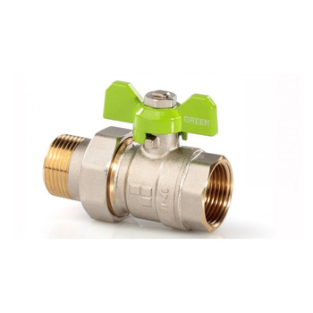 Kurek kulowy prosty GK16 z półśrub.DN25-PN16-MAl nikl.