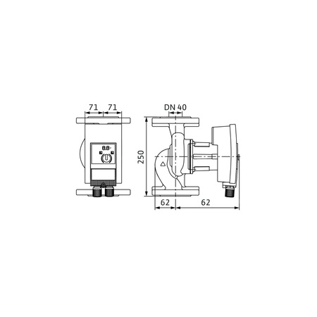 Pompa obiegowa WILO Yonos MAXO-Z 40/0,5-12 PN6/10 1 x 230 V 50/60 Hz, PN 6/10bar