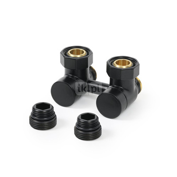 Zawór odcinający kątowy 50 oś SC, GW 3/4" (GZ 1/2")-GZ M22x1,5, czarny mat (601000207.RAL90051TER)