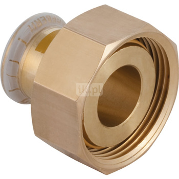 Śrubunek hydrauliczny GEBERIT Mapress Kupfer Gas mosiądz GW 1 3/8'' 22 mm z pierścieniem zacinającym