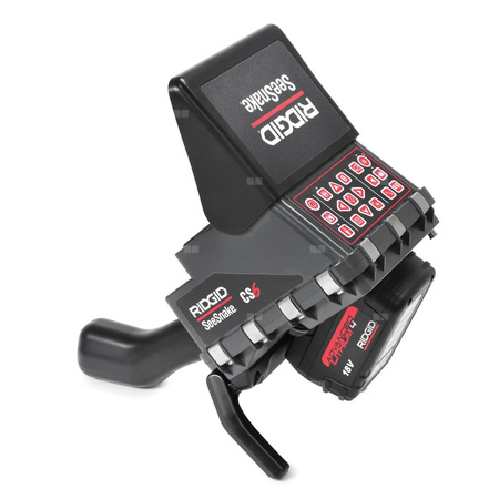 System kamery SeeSnake Compact2 z cyfrowym monitorem rejestrującym CS6x VERSA, 1 akumulatorem 18V 4,0 Ah i 1 ładowarką