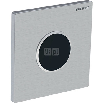 Płyta przykrywająca Geberit typ 10, okrągła: Płyta: szczotkowane, z powłoką easy-to-clean, Pierścień ozdobny: polerowany