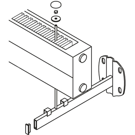Konsola KERMI do montażu konwektorów L=800 mm, weiß