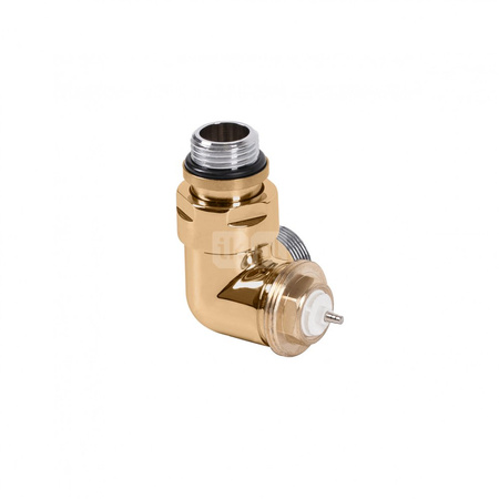 Zawór termostatyczny 3-osiowy CYLINDER, Lewy, GZ 1/2"-GZ 24-19, Złoty, (V75110HSX)