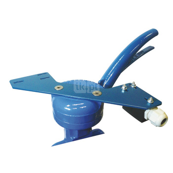 Dźwignia ręczna wykonana z żeliwa sferoidalnego epoksydowanego, 10-cio położeniowa z możliwością założenia blokady wyposażona w 1 wyłącznik krańcowy DN125-200