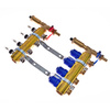 Rozdzielacz do ogrzewania podłogowego QIK Optimo MAGNET STD III - RMSZT-1-50-M 7-obieg. mosiądz GW 1'' x GZ 3/4'' + przepływomierz