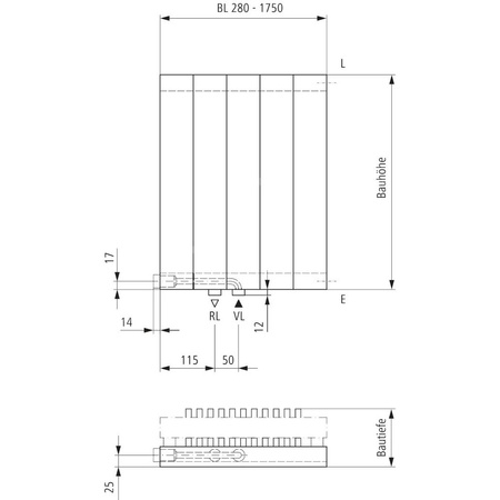 Grzejnik płytowy typ 11 KERMI V-HVV wym. 600 x 1750 mm, kolor biały, moc 1692 W
