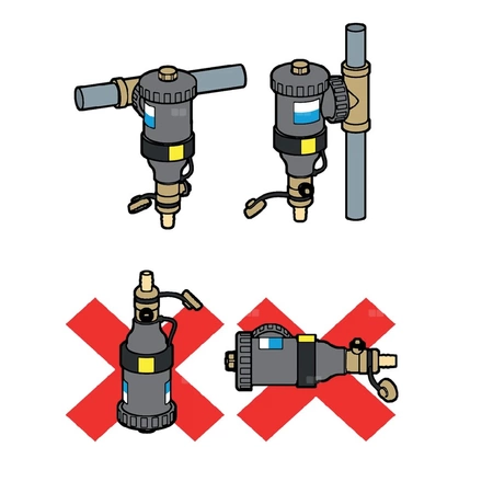Separator CALEFFI DIRTMAG®, 3 bar / 90'C, 1'', z wkładem magnesowym