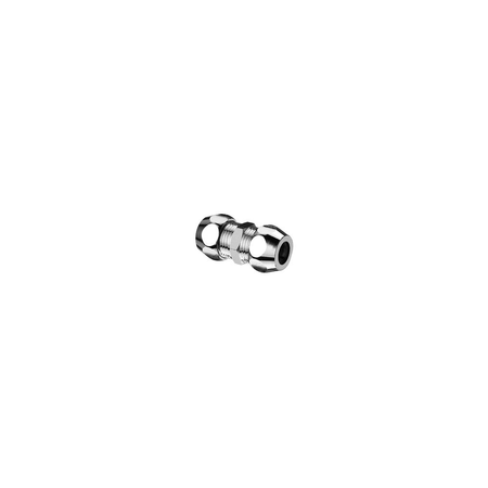 Złącze proste podwójne, 3/8"x3/8", 10 mm chrom, 2x zacisk