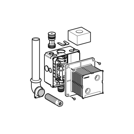 Nypel przyłączeniowy Geberit prosty, do zaworu spłukującego do pisuarów