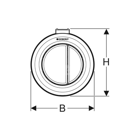 Nakrętka Geberit do zdalnego uruchamiania spłukiwania typy 01, 10 i 70