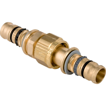Śrubunek GEBERIT Mepla, Cu / Cu, 63 mm, DN 50 x 63 mm x DN 50 (końcówka wciskowa x końcówka wciskowa), (głębokość: 37 mm) z uszczelką