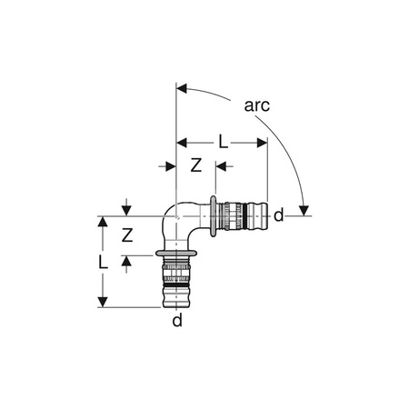 O-Ring gumowy GEBERIT Mepla 16 mm, kolor czarny/szary