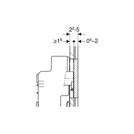 Płytka nośna Geberit do płyty przykrywającej Sigma, zlicowana z powierzchnią ściany