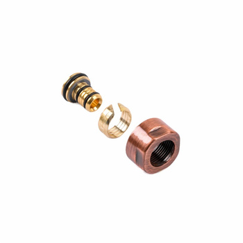 Adapter na alupex CYLINDER, GW 24-19-fi16x2, Miedź szczotkowana (A58502I)