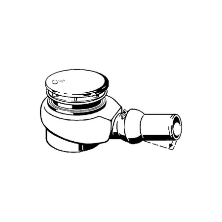 Tempoplex Plus-odpływ nr wzoru 6960 DN: 50 fi: 115 H: 90 do płytkich brodzików z otworem odpływowym fi 90