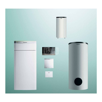 Pakiet systemowy OZE - Pompa ciepła gruntowa solanka-woda VAILLANT VWF 117/4 flexoTHERM 8.8kW 400V + Regulator sensoCOMFORT VRC 720 + Zasobnik c.w.u. VIH RW300/3BR + Zasobnik buforowy VPS R 100/1M
