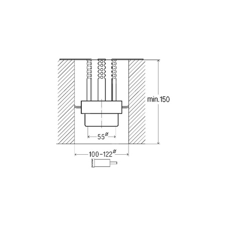 Przepust rurowy, tworzywo sztuczne / szary do odpływów prysznicowych VIEGA 49235