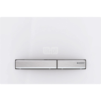 Przycisk uruchamiający Geberit Sigma50, przedni, biały, prostokątny