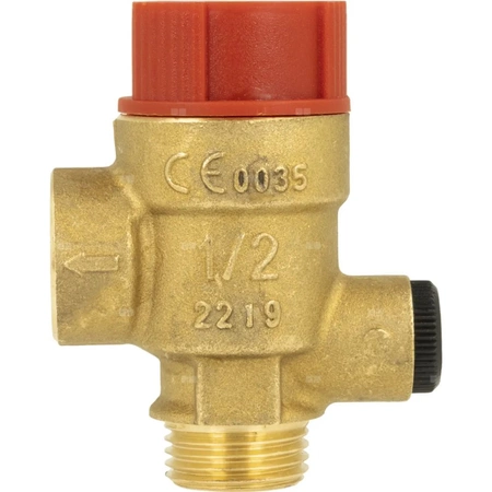 Zawór przelewowy AFRISO MS z wyjściem na manometr mosiądz 3 bar GZ x GW 1/2'' x 3/4''
