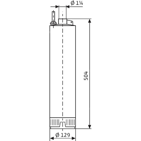 Pompa głębinowa 1-fazowa WILO Sub TWI 5-505EM częstotliwość 50 Hz, moc 0.9 kW 6.5 A, prędkość obrotowa 2810 obr/min