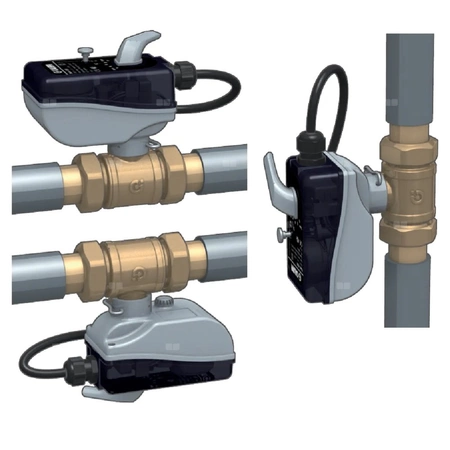 Trójdrożny zawór kulowy z siłownikiem. Z izolacją dla instalacji grzewczych i chłodniczych 1 1/2", czas zadziałania 50s