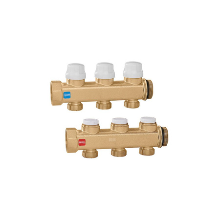 Para rozdzielaczy wyposażonych w zawory odcinające i do wstępnej regulacji przepływu 1" x 3, 3/4" GZ