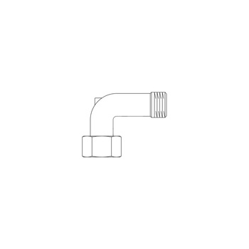 Półśrubunek kolanowy, DN 15, 3/4GW NZx1/2GZ, niklowany