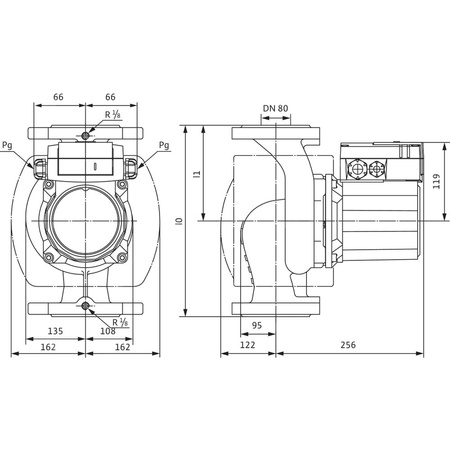 Pompa obiegowa WILO TOP-Z 80/10 DM PN6 RG, 2900 obr/min 3 x 400 V 50 Hz, PN 6/6bar