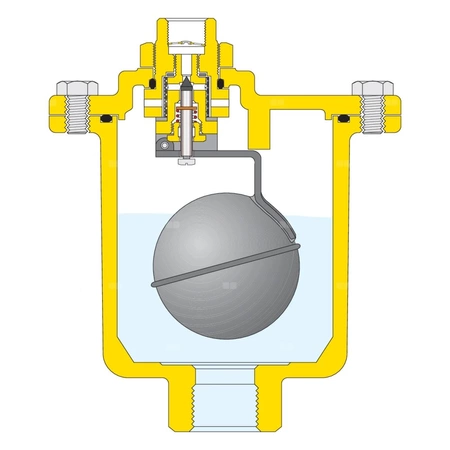 MAXCAL - Automatyczny zawór odpowietrzający do instalacji CO, chłodniczych oraz klimatyzacyjnych 3/4" GW x 3/8" GW
