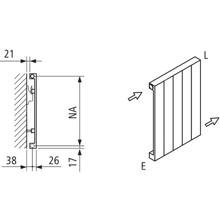 Grzejnik płytowy typ 10 KERMI HVN wym. 1600 x 140 mm, kolor biały, moc 214 W