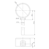 Termometr bimetaliczny AFRISO BiTh fi 63 mm 0…60'C tuleja 150 mm połączenie rad