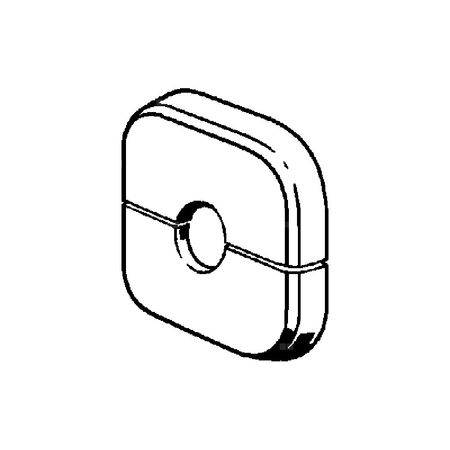 Rozeta, 60 x 45 x 10 x 17, tworzywo sztuczne biały = RAL 9010