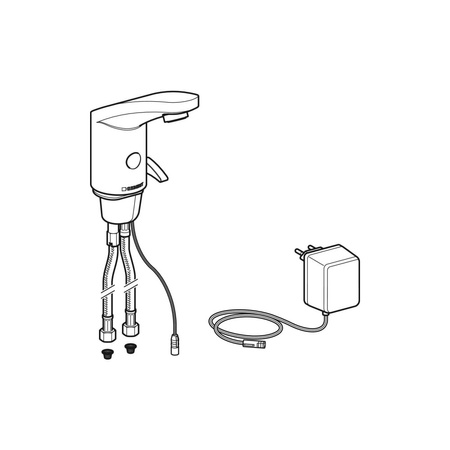 Korpus baterii Geberit bez okrągłego otworu, do baterii umywalkowej typ 185: Chrom błyszczący