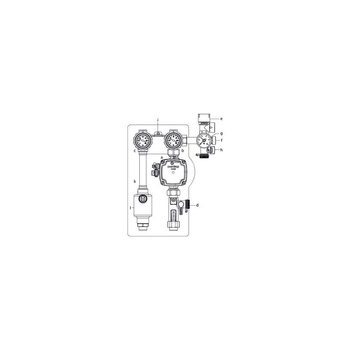 Regusol LH-130, DN 20, 2-14 l/min., z pompą Grundfos UPM3 Solar 15-75 PWM C 130