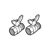 Zawór kulowy VIEGA 1041 mosiądz niklowany 3/4'' x 1'' GW x GZ, uchwyt: motylek