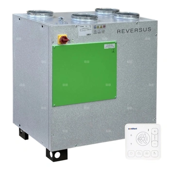 Rekuperator Reversus 650+ z panelem Wi-Fi, z wymiennikiem przeciwprądowym (wydatek 650 m³/h), z by-passem, z podstawą do montażu na podłodze