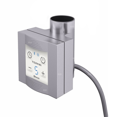 Grzałka TERMA KTX 4 Blue, 200 W \ Tuba, Silver Matt SMA, kabel prosty z wtyczką [srebrzysty, 1,5m, l