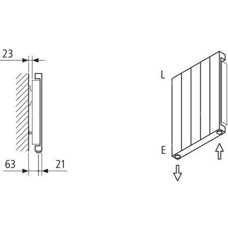 Grzejnik płytowy typ 11 KERMI HVN wym. 1800 x 140 mm, kolor biały, moc 348 W