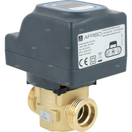 2-drogowy zawór strefowy AZV 443, DN20, G1'', Kvs 10, 230 V AC, NC
