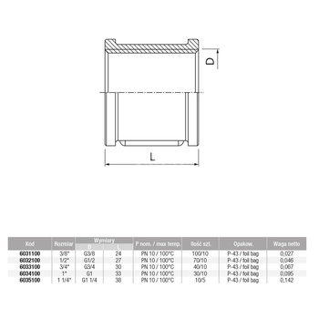 Złączka nakrętna śrutowana VALVEX Twist, 3/4'' (GW)