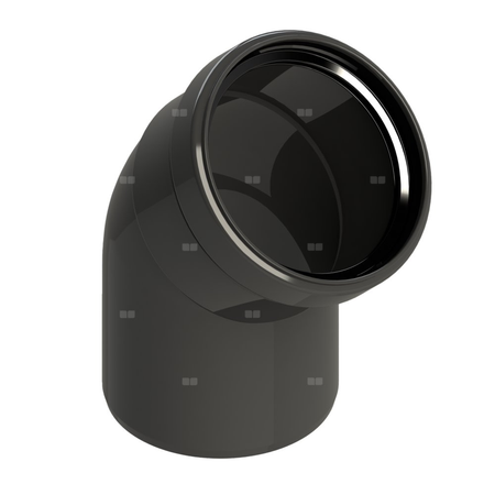 PP kolano 45 st. DN 60 mm z uszczelką [EPDM] czarne