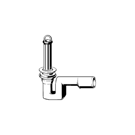 Odpływ nr wzoru 6933.89 fi: 70 poziom wody: 120 DN: 40/50 do brodzików z otworem odpływowym fi 52