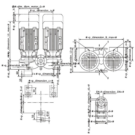 Pompa obiegowa WILO VeroTwin-DPL 40/90-0,37/2 typu in-line z silnikiem znormalizowanym 50 Hz, moc silnika 0.37kW 0.86 A 2900 obr/min, wlot Kołnierz DN 40