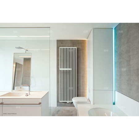 Grzejnik dekoracyjny Kermi®Arche®Plus VVR, 2200x570x115, 1552W pod. 6998, RAL9016SG, poręcz prawa
