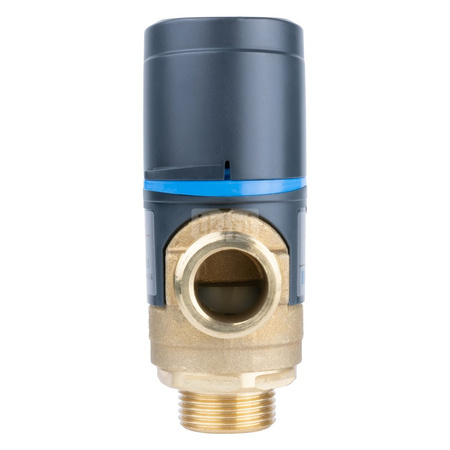 Zawór regulacyjny termostatyczny do wody ciepłej AFRISO ATM 341 ze śrubunkami mosiądz GZ 3/4'', DN 15, zakres temp. 20...43'C, Kvs 1.6m3/h, max. 90'C, max. 10bar